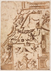 Grotesque with a Leaping Centaur (verso) by Marco Marchetti