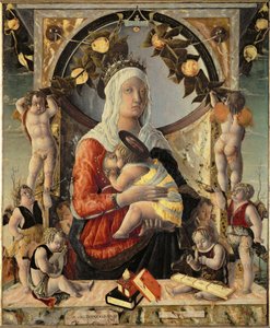 Madonna and Child Surrounded by Eight Angels