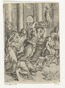 Christ Expels the Money Changers from the Temple by Marco dell