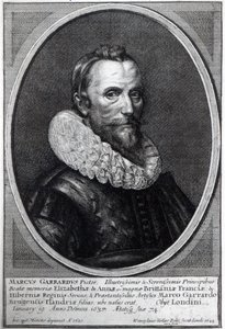 Self Portrait, engraved by Wenceslaus Hollar, 1644 by Marcus Garret Gheeraerts the Younger