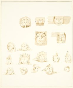 5 Grotesque Heads in the Belfry of Bristol Cathedral and 12 others by Marcus H. Homes