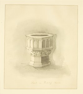 Font in Redcliffe Church by Marcus H. Homes