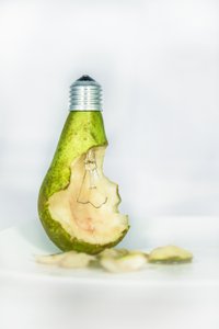 Green Pear Lightbulb Idea