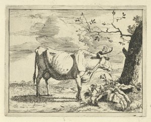 Standing Cow by Tree (Cattle and Pigs series) by Marcus de Bye