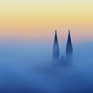 Foggy Church Spires by Marek Kijevský