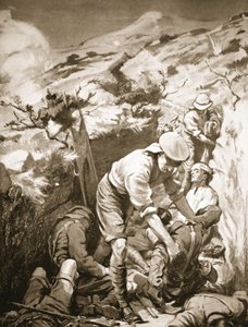 Privates Druall and Smith Clearing Away the Wounded from a Sap Which Was Unprotected and Exposed to Heavy Fire