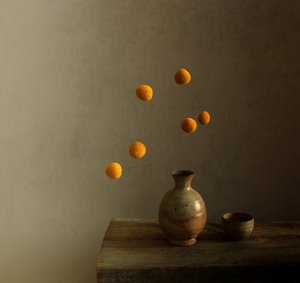 Modern Still Life Floating Spheres