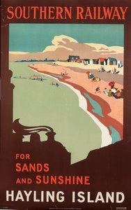 Hayling Island, poster advertising Southern Railway by Margaret MacDonald Mackintosh