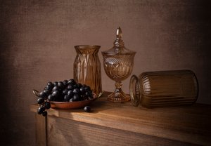 Amber Glass Grapes by Margareth Perfoncio