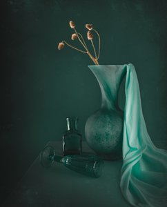 Elegant Teal Still Life