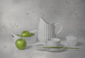 Fresh Green Apples Still Life