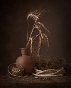 Golden Wheat Still Life by Margareth Perfoncio