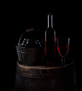 Moody Wine and Grapes by Margareth Perfoncio