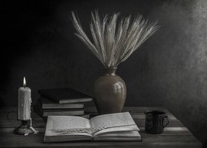 Quiet Candlelight Reading by Margareth Perfoncio