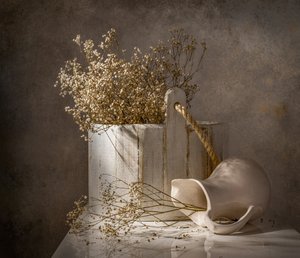 Rustic Dried Floral Still Life by Margareth Perfoncio