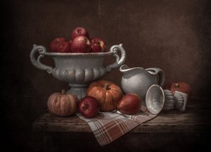 Rustic Harvest Still Life by Margareth Perfoncio
