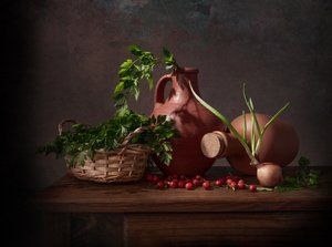 Rustic Kitchen Still Life by Margareth Perfoncio