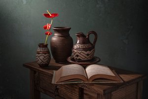 Rustic Pottery Still Life