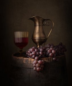Rustic Wine Still Life by Margareth Perfoncio