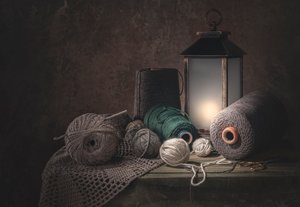 Rustic Yarn Still Life by Margareth Perfoncio
