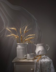 Serene Wheat Still Life by Margareth Perfoncio