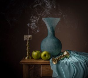 Smoking Candle Still Life by Margareth Perfoncio