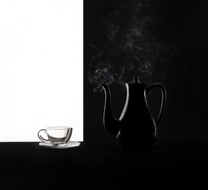 Steaming Coffee Contrast by Margareth Perfoncio