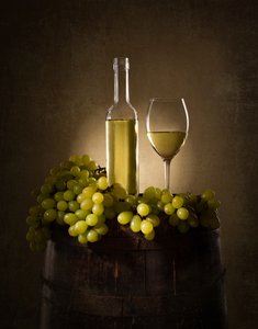 White Wine Still Life by Margareth Perfoncio