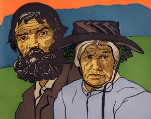 Couple of Old Peasants from Valais by Marguerite Burnat Provins