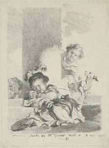 The Child and the Cat by Marguerite Gerard