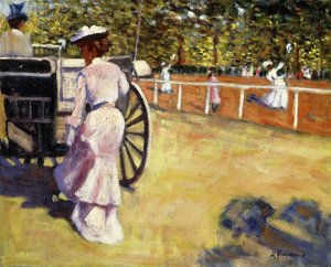 An Elegant Lady Entering a Coach