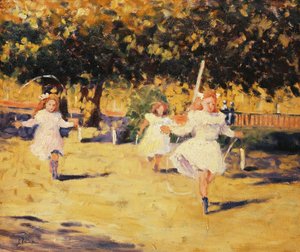 Girls Jumping Rope by Marguerite Rousseau