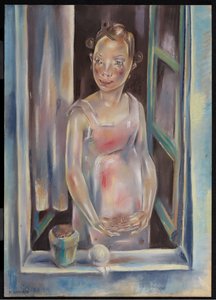 Young Girl at an Open Window by Maria Blanchard