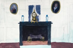 Interior with Clock by Maria Magenta
