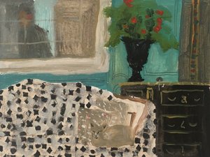 Interior with Cat by Maria Magenta