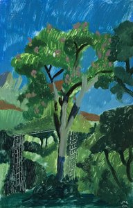 Turkish Landscape with Tree by Maria Magenta