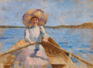 Woman Rowing, Sketch by Maria Wiik