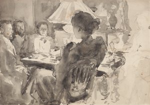 After Dinner Conversation by Maria Yakunchikova
