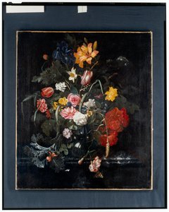 A Still Life of Flowers by Maria van Oosterwyck