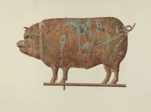 Pig Weather Vane, c. 1940