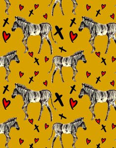Zebra Love, Ochre, 2020