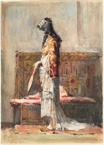 A Moroccan Woman in Traditional Dress by Marià Fortuny