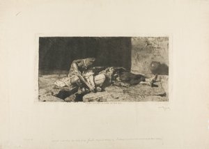 Arab Watching the Body of His Friend