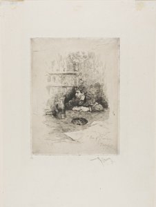 Portrait of Eduardo Zamacois, Spanish Painter by Mariano Fortuny y Marsal