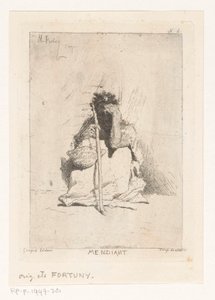 Sitting Beggar with Stick by Mariano José María Bernardo Fortuny y Carbó