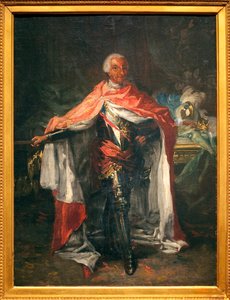 Portrait of Charles III of Spain (1716-1788) - Painting by Mariano Salvador Maella (1739-1819), Oil on Canvas, Sketch, Spanish Art by Mariano Salvador de Maella