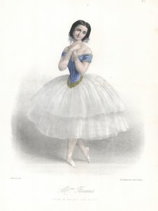 Italian ballet dancer Amalia Ferraris in the Ballet des Elfes at the Paris Opera, c1860