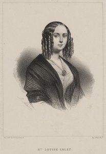 Louise Colet, 1843 by Marie Alexandre Menut Alophe