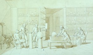 Antoine Lavoisier (1743-94) and his Experiments into Respiration by Marie Anne Pierrette Lavoisier