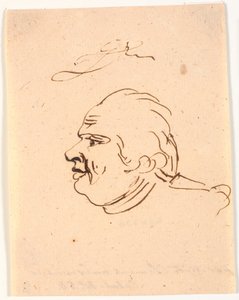 Portrait of a Gentleman. Profile to the Left. Caricature